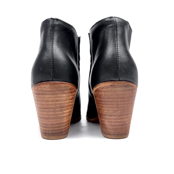 Black Leather Ankle Boots - Picture 6 of 11